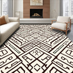 Abstract Geometric Line Art Pattern Rug