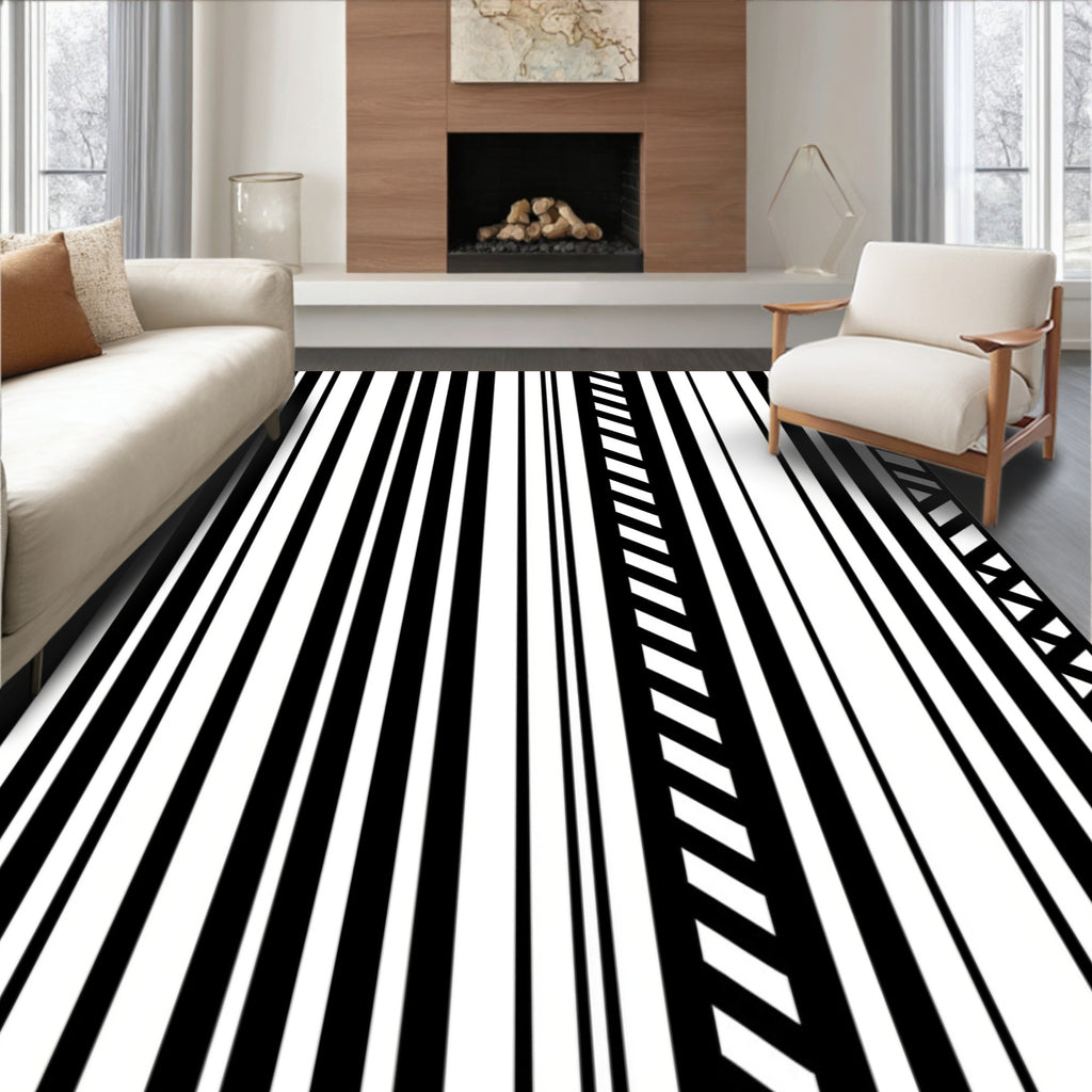 Bold Vertical Stripe Design Rug