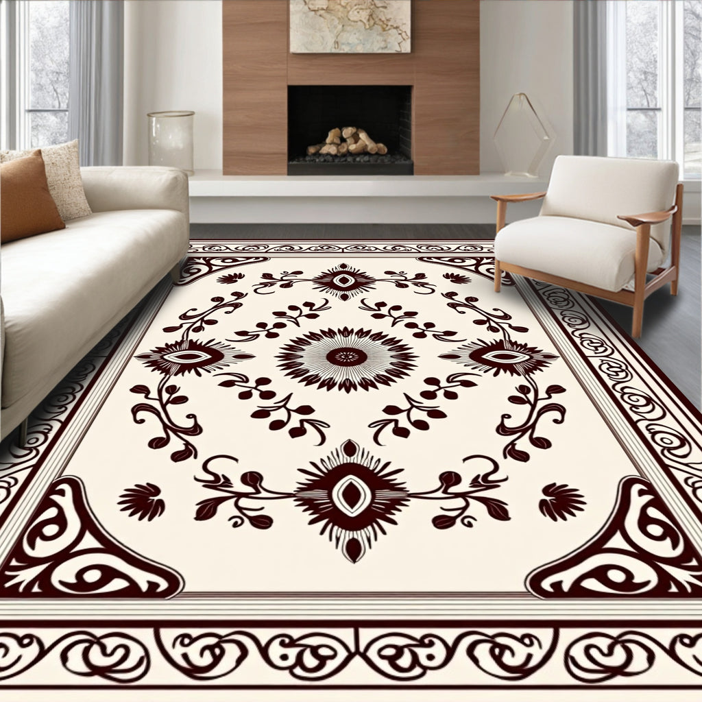 Antique Eye Blossom Border Rug