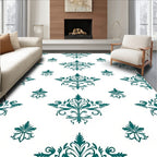 Damask Floral Tile Pattern Rug