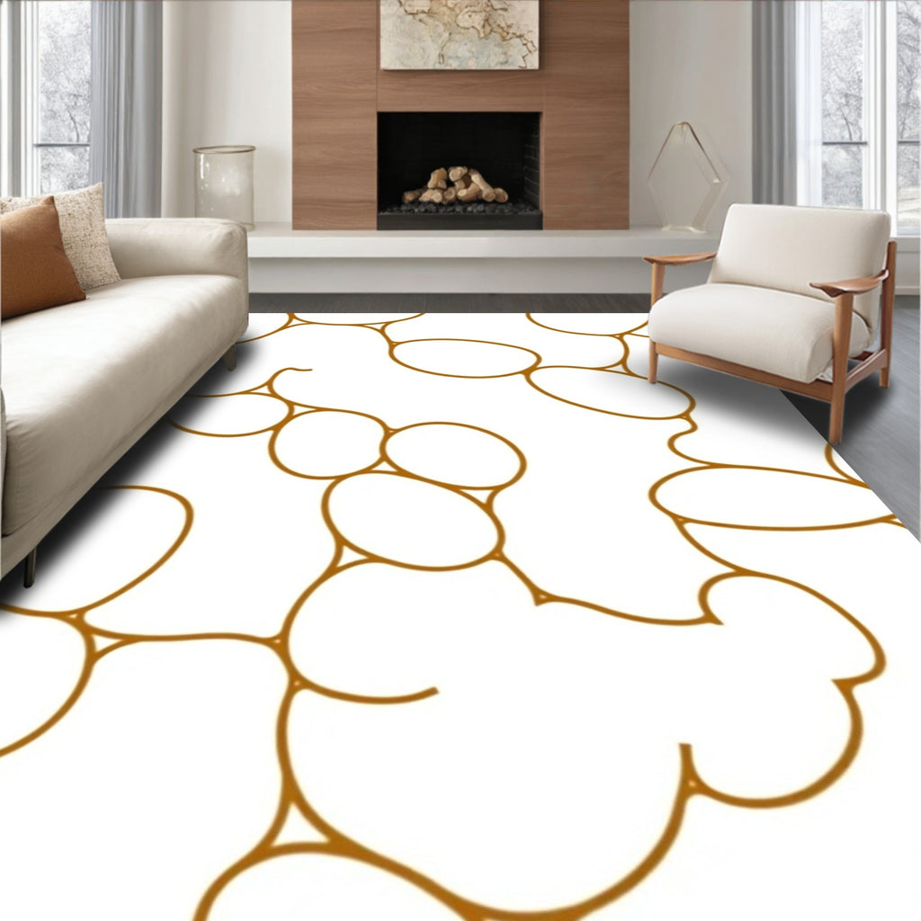 Organic Linked Circles Design Rug