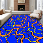 Vibrant Abstract Organic Pathway Rug