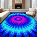 Radiant Circular Pattern With Vivid Colors Rug