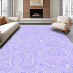 White Floral Vine Pattern Rug
