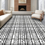 Abstract Geometric Line Pattern Rug