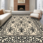 Intricate Floral Scrollwork Design Rug