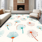 Dandelion Seed Head Pattern Design Rug