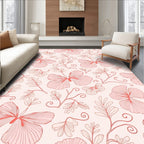 Delicate Floral Vine Pattern Rug
