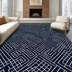 Abstract Maze Geometric Pattern Design Rug