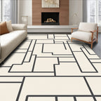 Modern Abstract Geometric Lines Rug