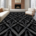 Dark Gothic Diamond Pattern Rug
