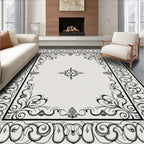 Ornate Swirls and Floral Accents Rug