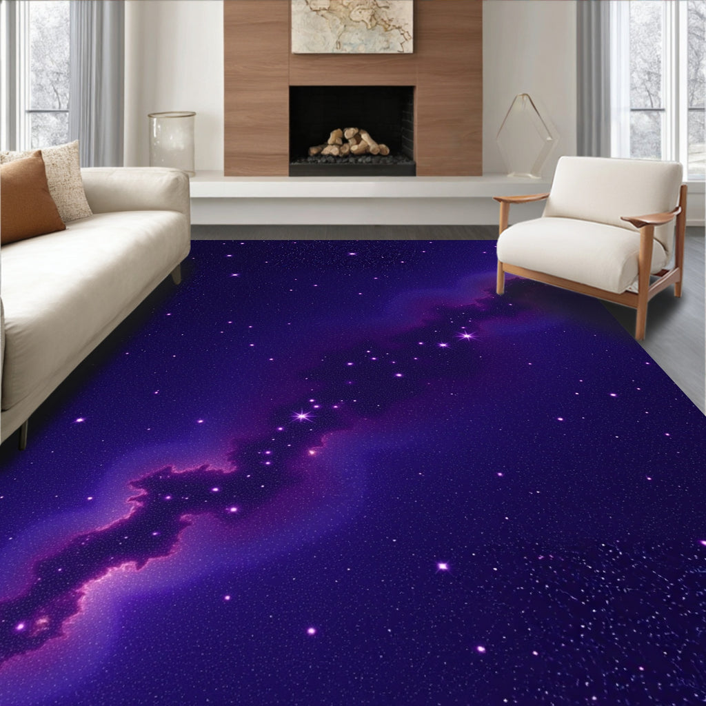 Deep Space Galaxy Star Pattern Rug