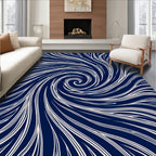 Abstract Swirl Lines Pattern Rug