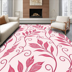 Vining Tropical Leaf Pattern Rug