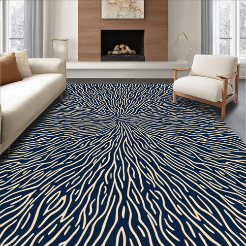 Abstract Branching Organic Pattern Rug