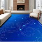 Whimsical Swirl Starry Night Rug