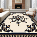 Classic Filigree Sunburst Border Design Rug