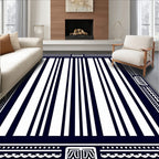 Bold Striped Frame Design Rug