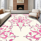 Pink Floral Mandala Pattern Rug