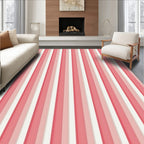 Classic Pink Striped Gentle Rug