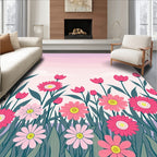 Pink Floral Delight Rug