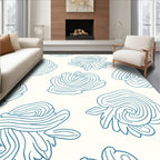 Abstract Swirls And Lines Design Rug