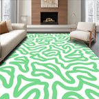 Abstract Organic Swirl Pattern Rug