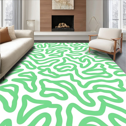 Abstract Organic Swirl Pattern Rug