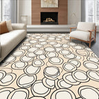 Abstract Circle Pattern with Outline Design Rug