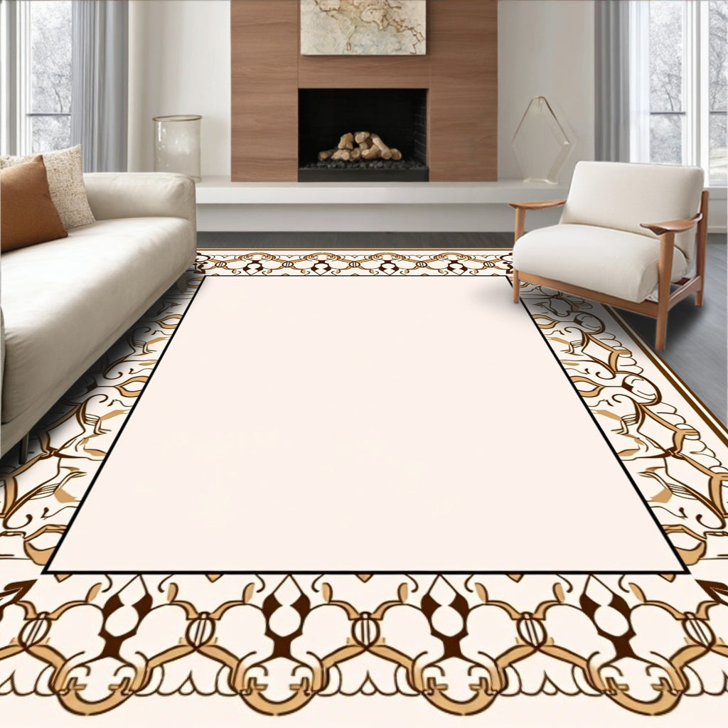 Ornate Floral Patterned Luxury Rug