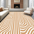 Modern Curved Stripe Pattern Rug