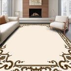 Traditional Floral Scrollwork Border Design Rug