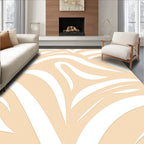 Abstract Swirls Curves Pattern Rug