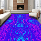Vibrant Swirl Pattern Abstract Design Rug