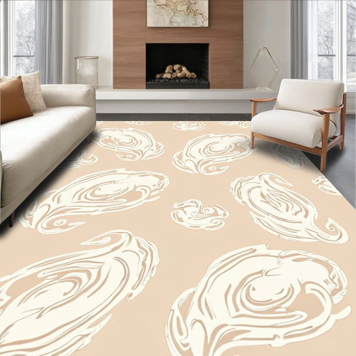 Abstract Organic Swirl Pattern Rug