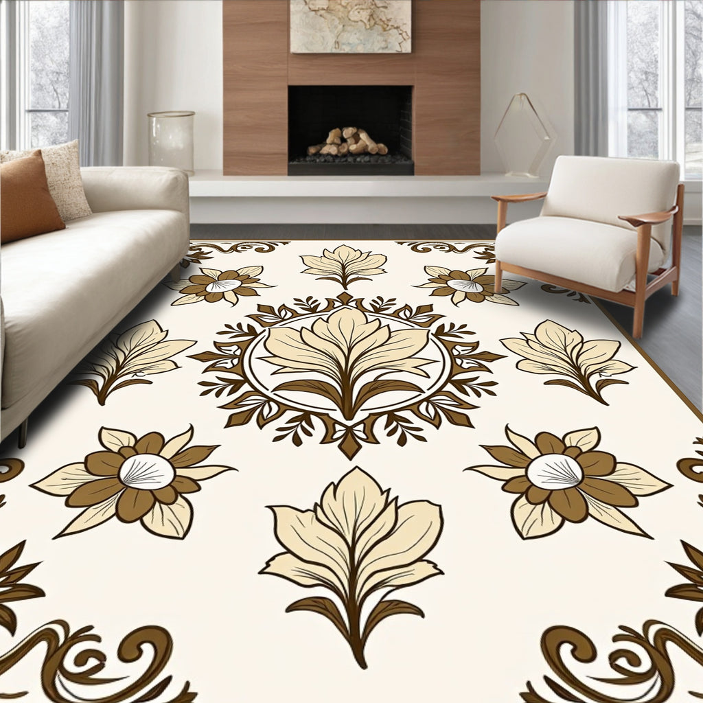 Vintage Floral Medallion Pattern Rug