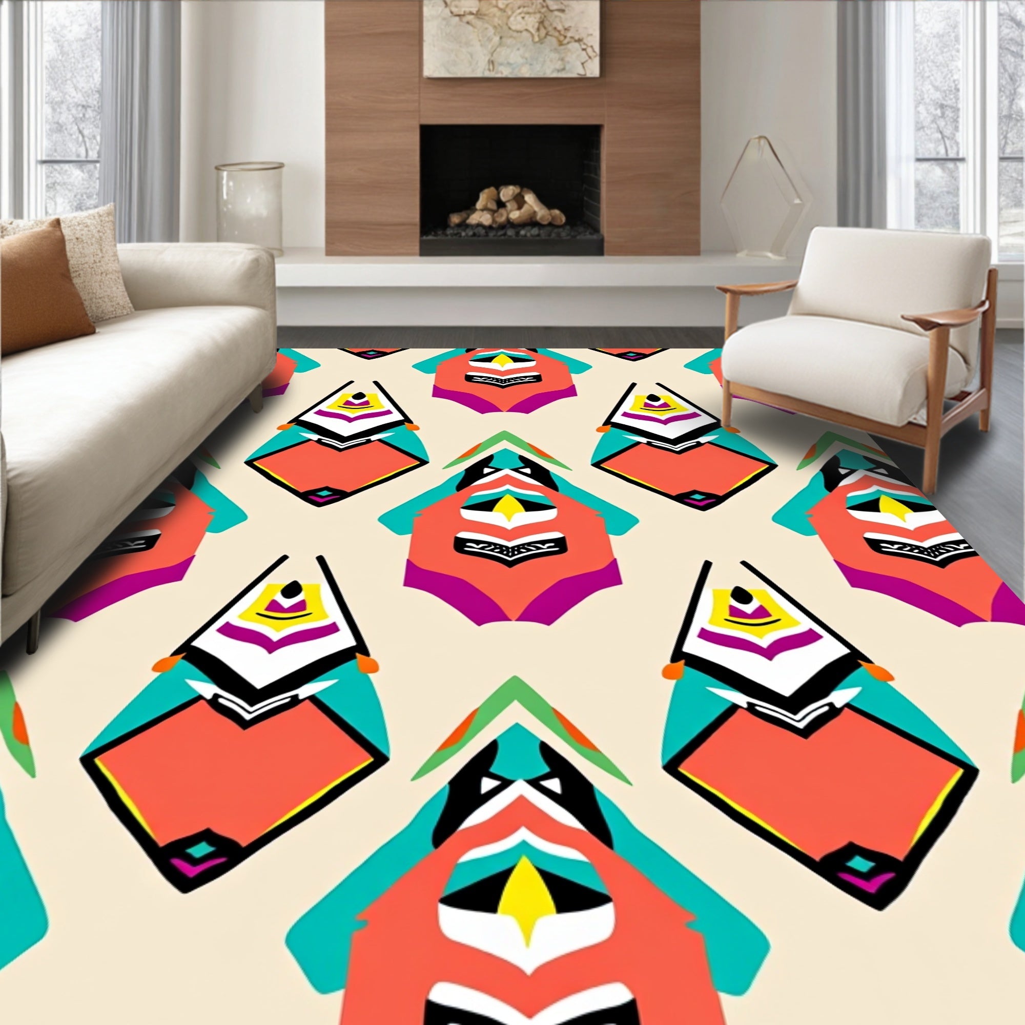 Geometric Bold Abstract Pattern Rug