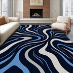 Abstract Flowing Wave Pattern Rug