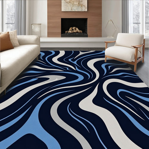 Abstract Flowing Wave Pattern Rug
