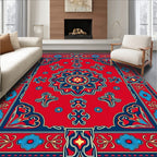 Bright Floral Medallion Traditional Rug