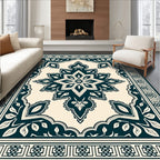 Ornate Floral Mandalas Graphic Design Rug