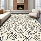 Delicate Floral Lattice Abstract Art Rug