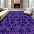 Bold Floral Sketch Pattern Rug
