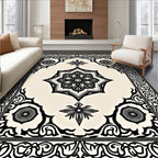 Intricate Vintage Geometric Flower Pattern Rug