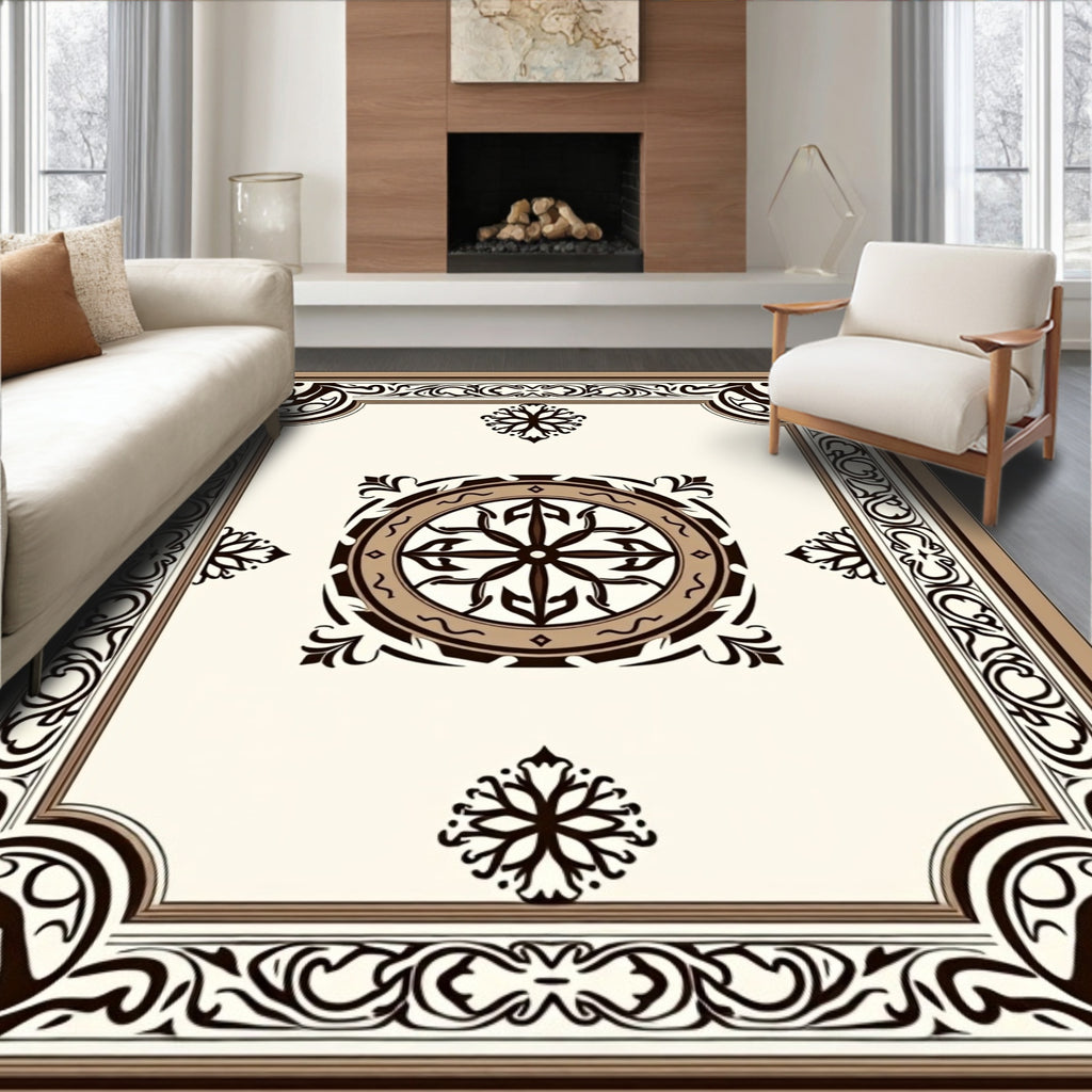 Ornate Central Medallion Filigree Frame Rug