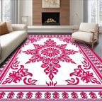 Classic Central Floral Mandala Design Rug