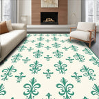 Classic Fleur De Lis Repeating Pattern Rug