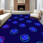 Abstract Geometric Circles Pattern Rug