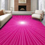 Radiant Burst Pink Patterned Rug